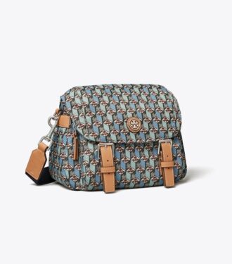 Messenger piccola in nylon stampato