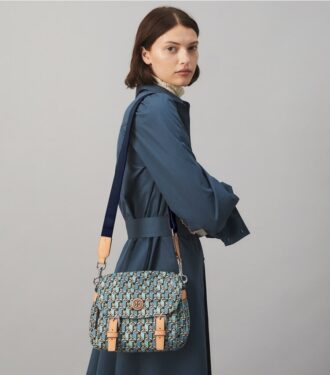 Messenger piccola in nylon stampato
