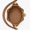 Mini borsa a secchiello in pelle traforata con T Monogram Mini borsa a secchiello in pelle traforata con T Monogram