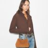 Mini borsa a tracolla Eleanor in pelle scamosciata Mini borsa a tracolla Eleanor in pelle scamosciata