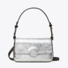 Mini borsa a tracolla in pelle metallizzata