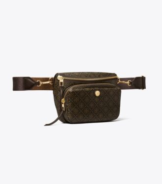 Mini borsa a tracolla in tela rivestita con T Monogram