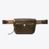 Mini borsa a tracolla in tela rivestita con T Monogram