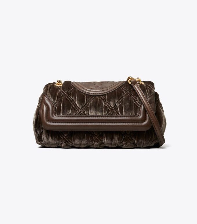 Mini borsa Fleming in morbido velluto