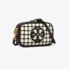Mini borsa Perry Bombe in vernice con cuciture a punto festone