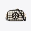 Mini borsa Perry Bombe in vernice con cuciture a punto festone