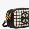 Mini borsa Perry Bombe in vernice con cuciture a punto festone