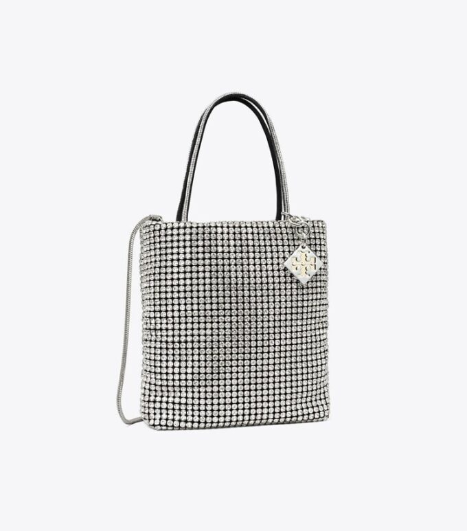 Mini borsa tote con cristalli Night Owl Mini borsa tote con cristalli Night Owl