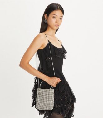 Mini borsa tote con cristalli Night Owl