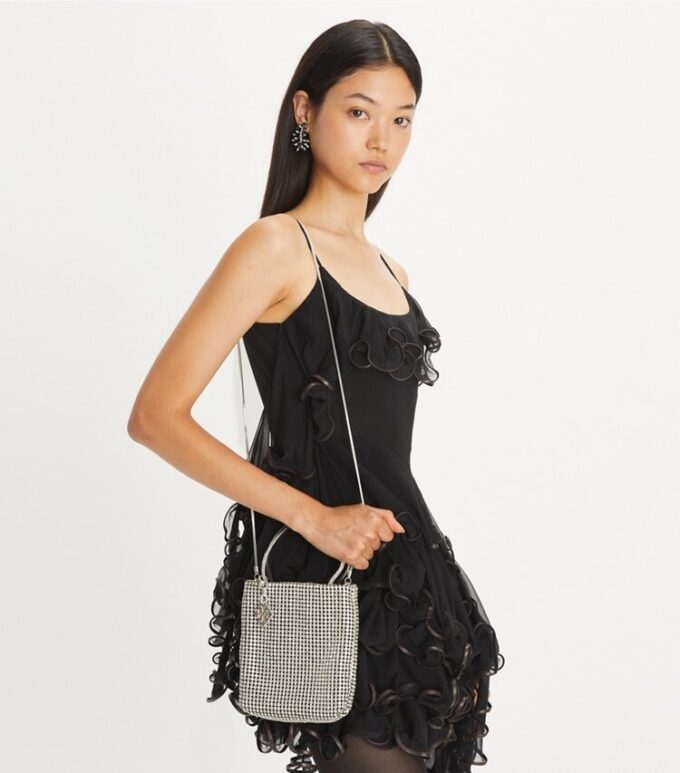 Mini borsa tote con cristalli Night Owl Mini borsa tote con cristalli Night Owl