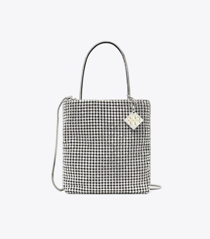 Mini borsa tote con cristalli Night Owl Mini borsa tote con cristalli Night Owl