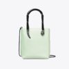 Mini borsa tote con manici in raso effetto serpente Mini borsa tote con manici in raso effetto serpente