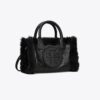 Mini Ella Tote in pelle verniciata e shearling