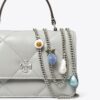 Mini Kira Diamond Quilt Charm Top-Handle Crossbody