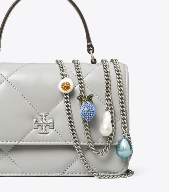 Mini Kira Diamond Quilt Charm Top-Handle Crossbody