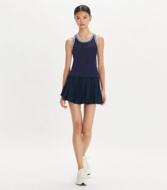 Minigonna da tennis in jacquard di spugna