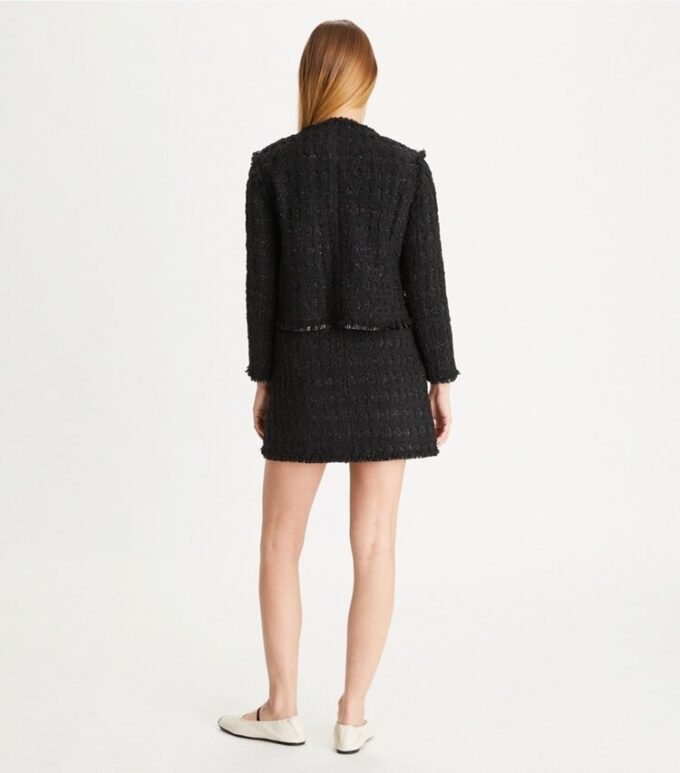 Minigonna in tweed lamé