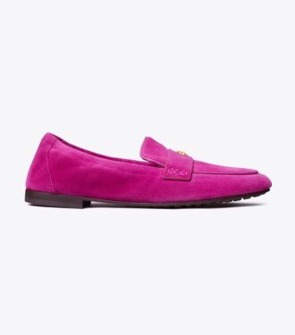 Mocassini ballerina in pelle scamosciata