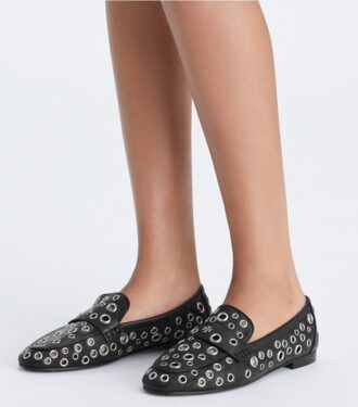 Mocassini ballerine con occhielli