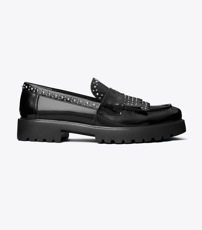 Mocassino classico con frange e suola carrarmato
