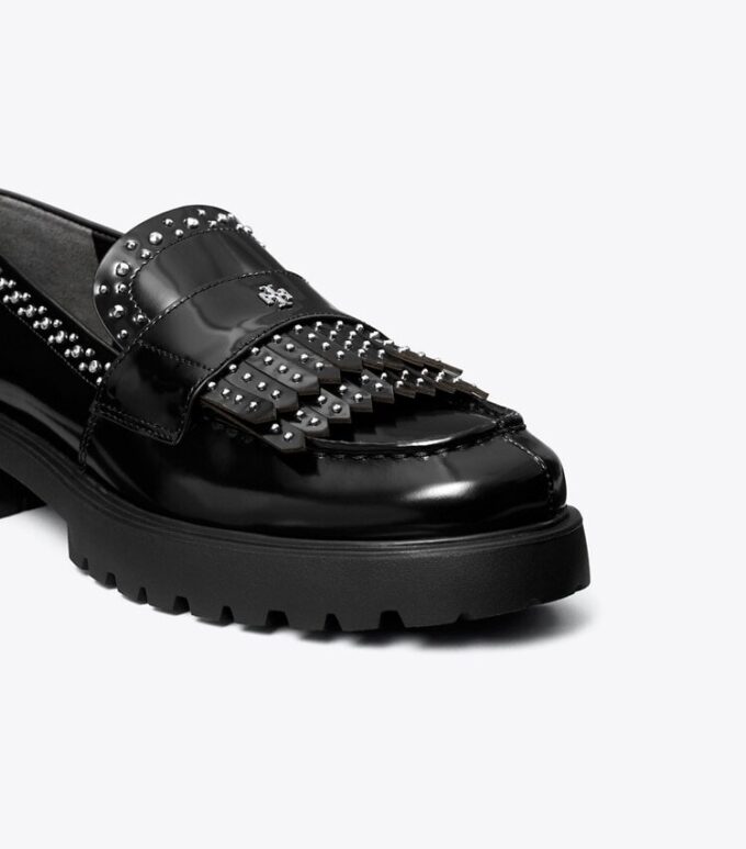 Mocassino classico con frange e suola carrarmato