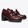 Mocassino classico con tacco e suola carrarmato Mocassino classico con tacco e suola carrarmato