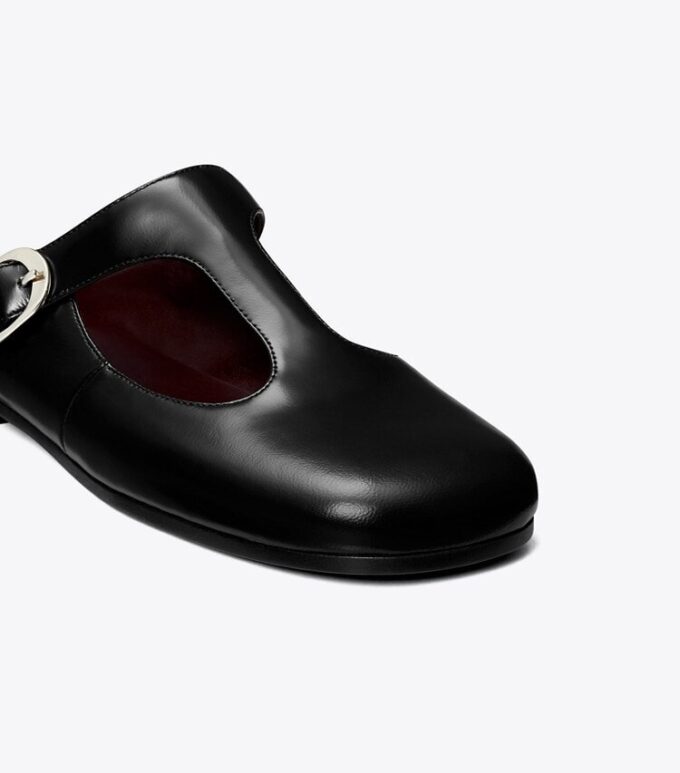 Mule con cinturino a T viola Mule con cinturino a T viola
