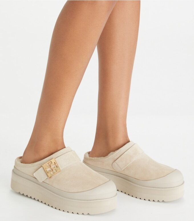 Mule con plateau in shearling Mellow