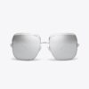 Occhiali da sole Eleanor oversize con montatura quadrata in metallo Occhiali da sole Eleanor oversize con montatura quadrata in metallo