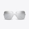 Occhiali da sole Eleanor oversize con montatura quadrata in metallo Occhiali da sole Eleanor oversize con montatura quadrata in metallo