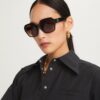 Occhiali da sole oversize con logo quadrato