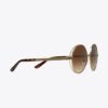 Occhiali da sole rotondi Kira Stripe Open-Wire
