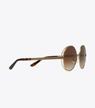 Occhiali da sole rotondi Kira Stripe Open-Wire