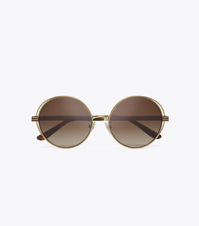 Occhiali da sole rotondi Kira Stripe Open-Wire
