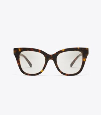 Occhiali da vista oversize con montatura cat-eye traforata