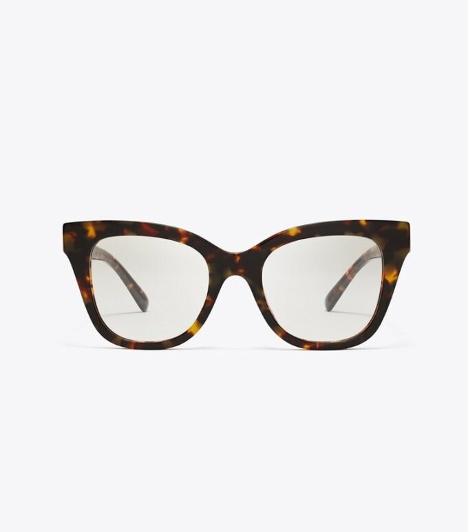 Occhiali da vista oversize con montatura cat-eye traforata