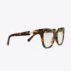 Occhiali da vista oversize con montatura cat-eye traforata