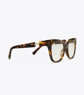 Occhiali da vista oversize con montatura cat-eye traforata