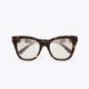 Occhiali da vista oversize con montatura cat-eye traforata