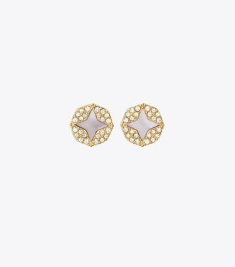 Orecchini a bottone pavé Forget Me Not