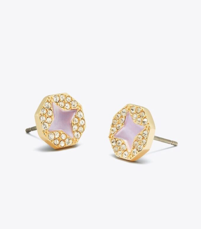 Orecchini a bottone pavé Forget Me Not Orecchini a bottone pavé Forget Me Not