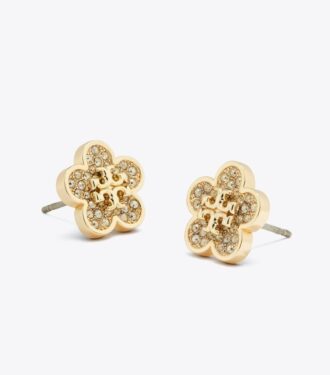 Orecchini a bottone pavé Forget Me Not