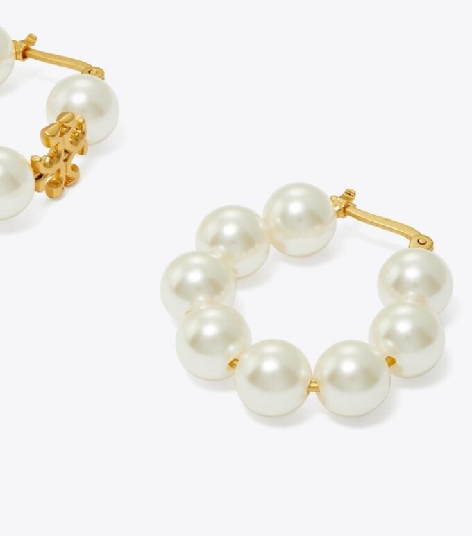 Orecchini a cerchio con perle Kira