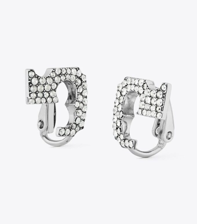 Orecchini a clip Runway Pavé Serif T