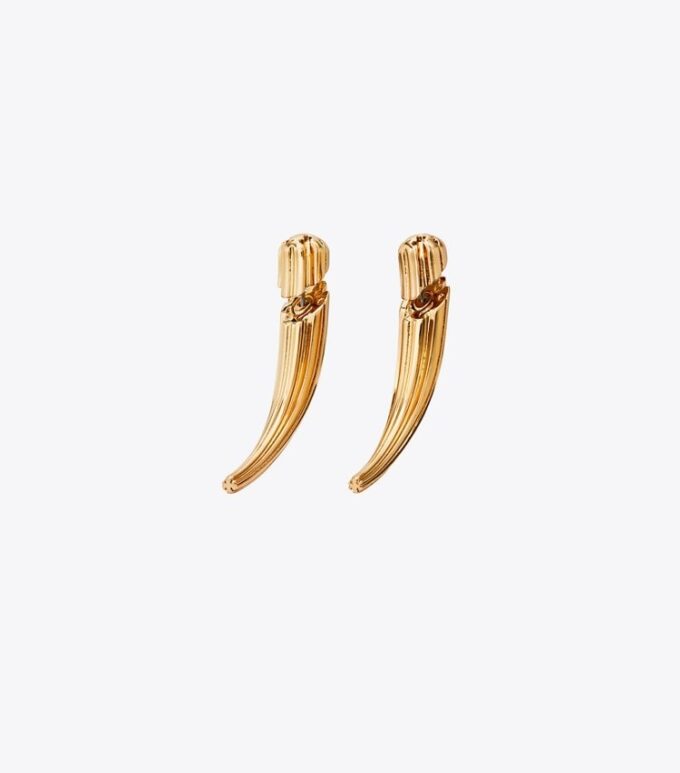 Orecchini con piercing davanti e dietro Orecchini con piercing davanti e dietro