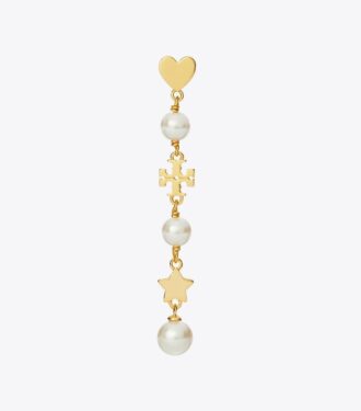 Orecchini Moondance con perla e cuore