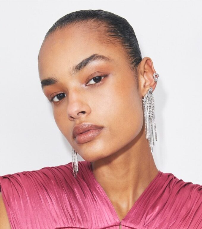 Orecchini a clip Runway Pavé Serif T