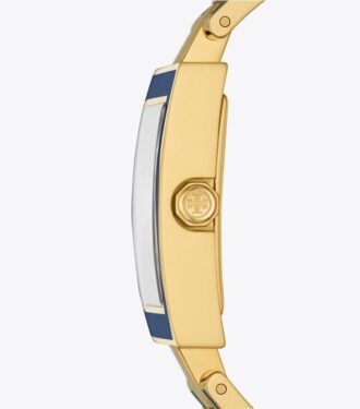 Orologio Buddy Bangle, acciaio inossidabile blu navy/dorato, 25 x 32 mm
