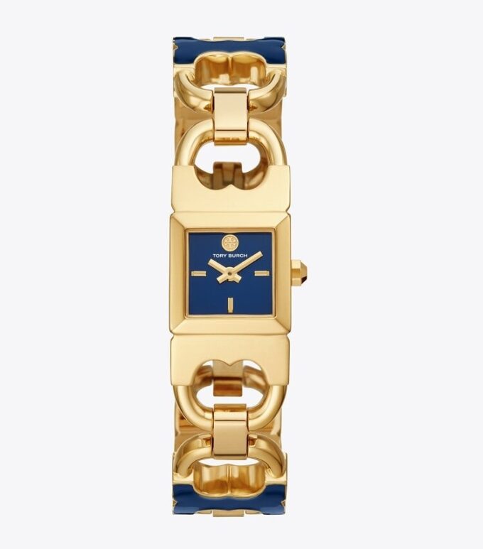 Orologio Double T Link, acciaio inossidabile dorato/blu navy Orologio Double T Link, acciaio inossidabile dorato/blu navy