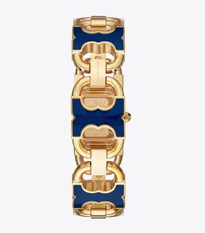 Orologio Double T Link, acciaio inossidabile dorato/blu navy Orologio Double T Link, acciaio inossidabile dorato/blu navy